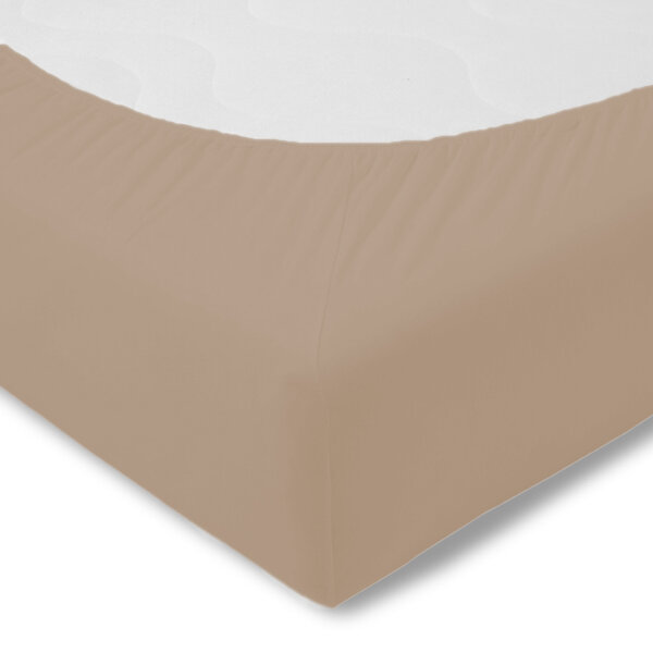 Kneer Spannbettlaken Q25 Easy Stretch Sand 140-160 x 190-220 cm