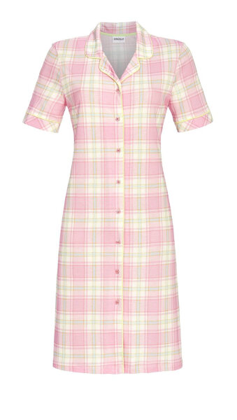 Ringella Damen Nachthemd kurzer Arm Candy Pink Gr. 38 S Muster
