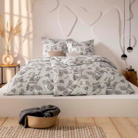 Estella Mako Jersey Bettwäsche Agneta in Leinen 135x200 80x80 cm