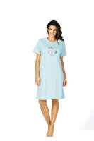 Comtessa Nachthemd Damen Knopfleiste in hellblau Gr. M 40-42