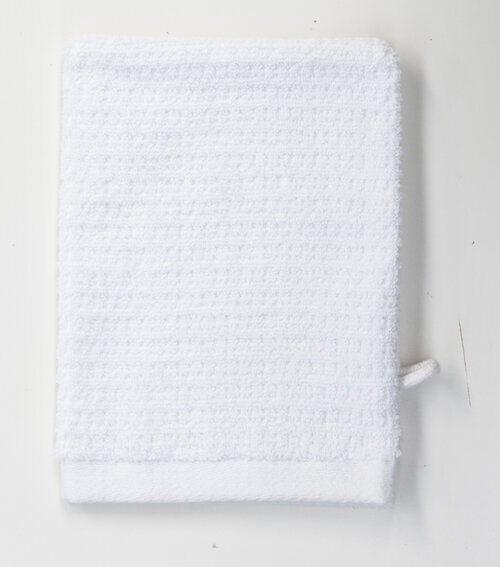 HnL Frottee Waschhandschuh Hamam Weiß