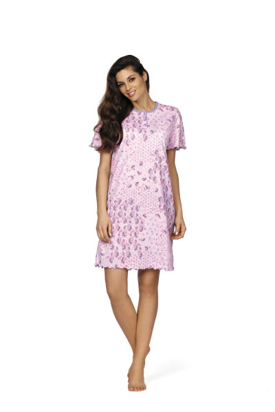 Comtessa Premium Nachthemd Damen kurzer Arm rosa Gr. 40 42