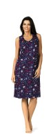 Comtessa Nachthemd Damen ohne Arm indigo 36 38