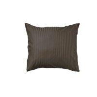 HnL Mako Satin Streifen Kissenbezug 80x80 cm Braun