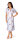 Comtessa Nachthemd Premium Damen kurzer Arm Weiß Rot Flieder Gr. 36 38