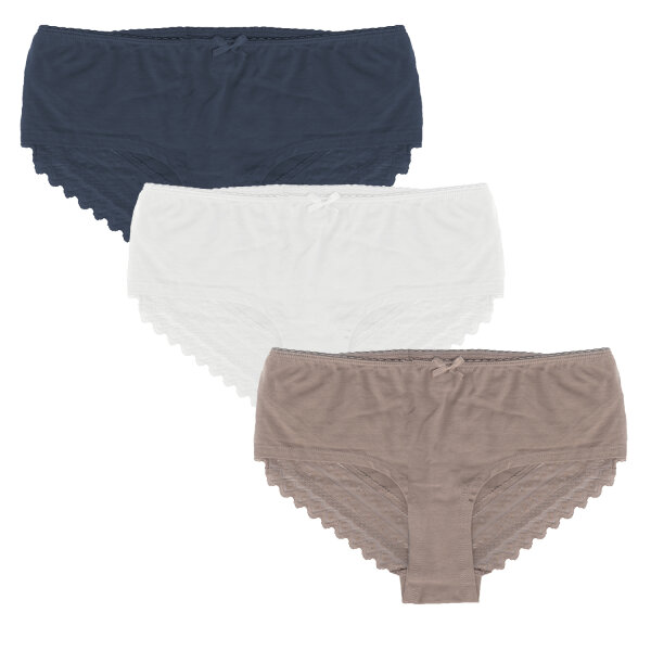 Linda Loom Damen 3-er Set Rio Slip Elasthan Sand S