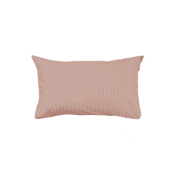 HnL Mako Satin Streifen Kissenbezug 40x80 cm Misty Rose