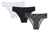 Linda Loom Damen 3-er Set Slip String Stretch Rosa...