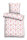 Biberna 40639 Linon Bettwäsche Blumen 155x220 + 80x80 cm Rosa