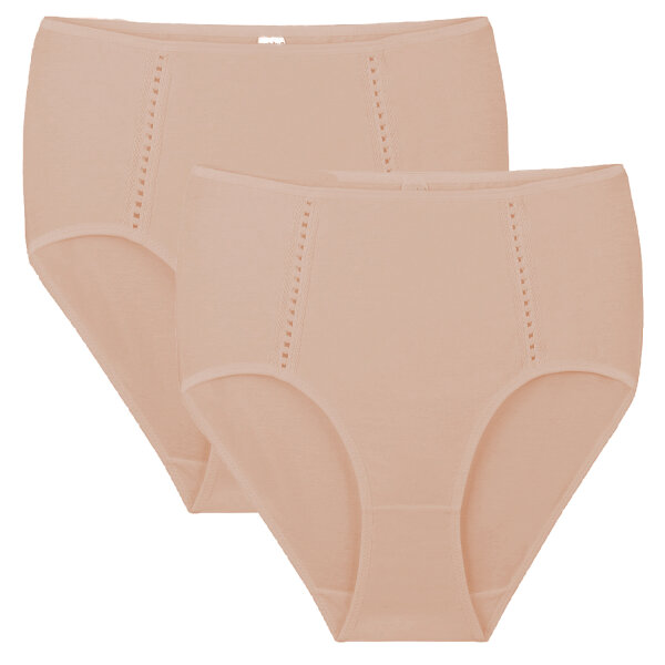 Linda Loom Damen 2-er Set Hüft Slip Janine Baumwolle Elasthan
