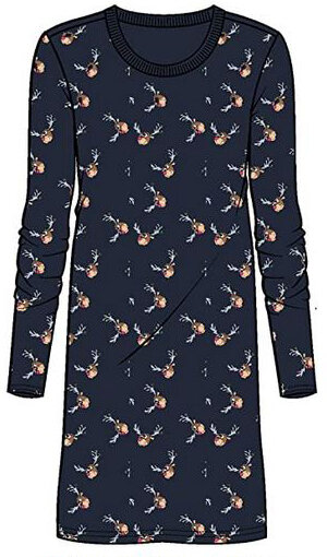 Ringella Damen Nachthemd Langarm Hirsch Gr. 36
