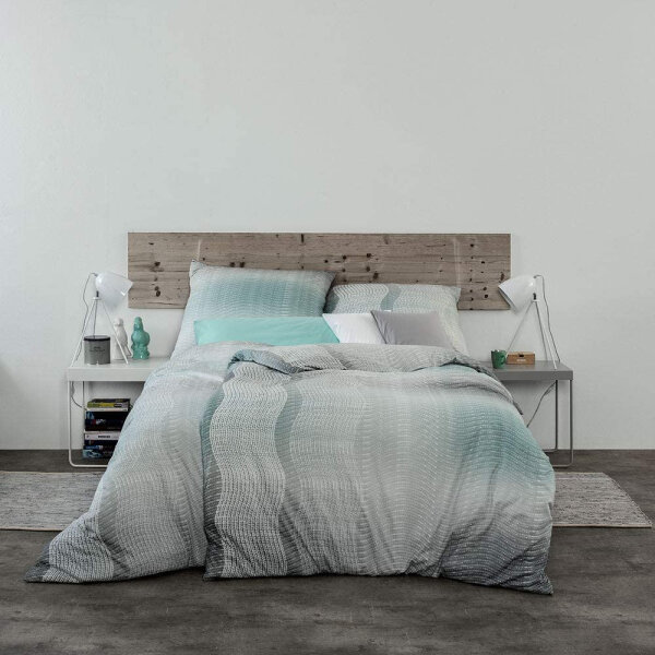 Estella Interlock Mako Jersey Bettwäsche Lina in mint 155x220 80x80 cm