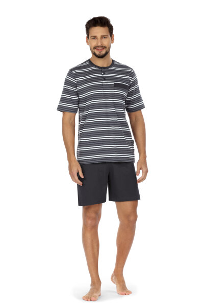 Comte Herren kurzer Schlafanzug Shorty Smoky Gr. 48