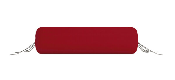 Mako Satin Nackenrollenbezug für große Nackenrollen in 25x90 cm-rot