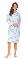Comtessa Ascafa Damen Nachthemd langer Arm Bleu 100%  50