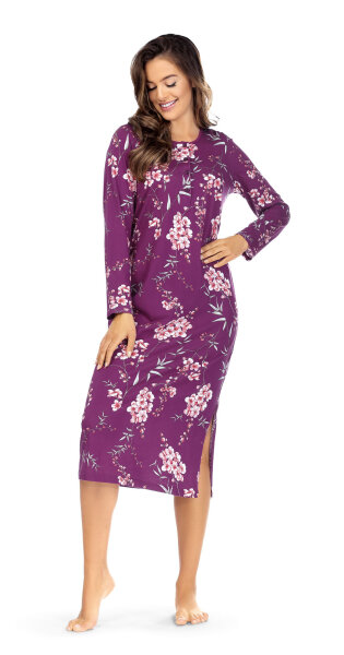 Comtessa Ascafa Damen Nachthemd langer Arm Berry -38