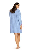 Comtessa Damen Nachthemd langer Arm Sky Blau Sterne   Gr. 42