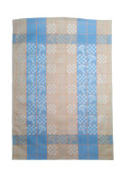 Ross Geschirrtuch Halbleinen Blau 50x70 cm Pilze