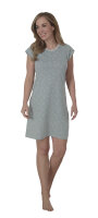 Moonline Damen Nachthemd kurzer Arm    -grau-S