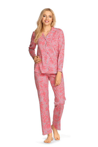 Comtessa Ascafa Damen Schlafanzug Langarm Pink -46