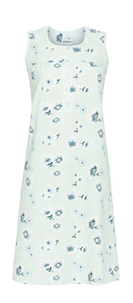 Ringella Damen Nachthemd 2211019 Icegreen ohne Arm Knopfleiste  -38