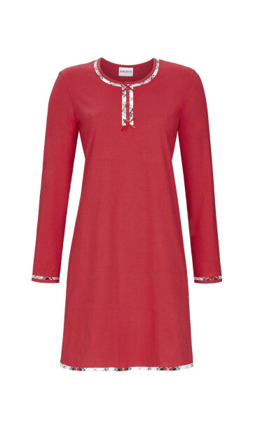 Ringella Damen Nachthemd 2511039 Rot Langer Arm -36