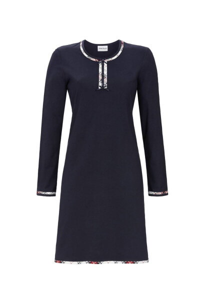Ringella Damen Nachthemd 2511039 Dark Navy Langer Arm -36