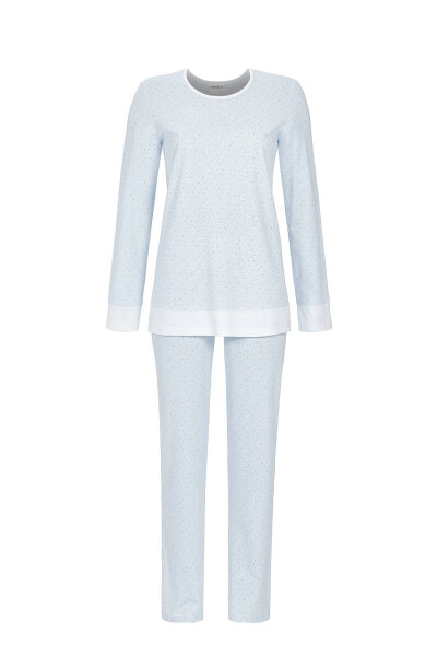 Ringella Damen Schlafanzug 2511222 Himmelblau Langer Arm -48