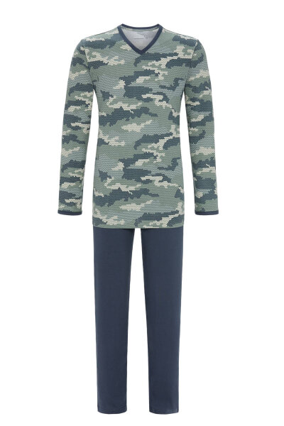 Ringella Herren Schlafanzug Langarm 2541202 Oliv  56