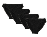Linda Loom Damen 4-er Set Slip -schwarz-L