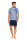 Comte Herren Schlafanzug Shorty Taubenblau Knopfleiste -60