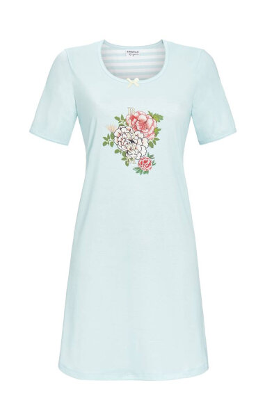 Ringella Damen Nachthemd 3261013 in Himmelblau Kurzarm Modal-36