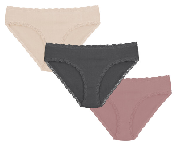 Damen Slips Alexia  3er-Set Bunt XL