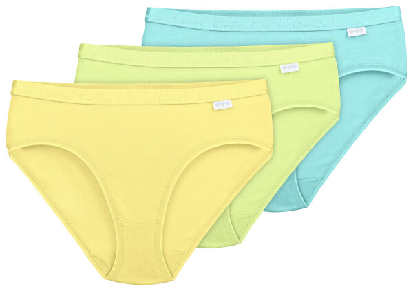 Linda Loom Damen 3-er Set Slip Elasthan -Gelb-XL
