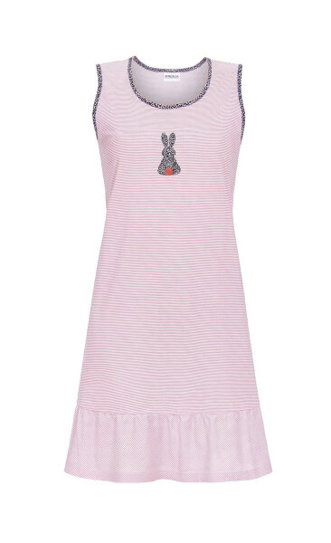 Ringella Damen Nachthemdohne Arm Pink mit Hasen-Motiv -36