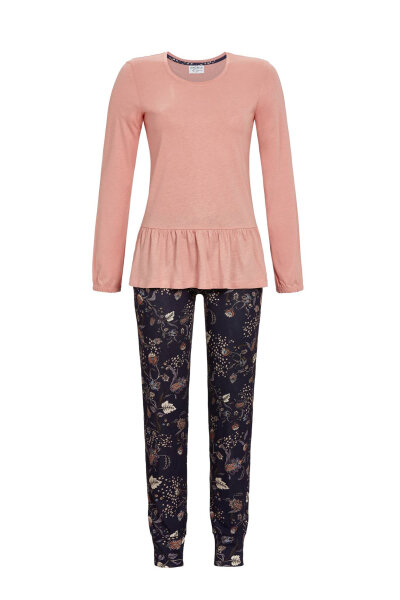 Ringella Damen Schlafanzug Teerose Langarm Volant -46