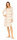 Ascafa Damen Nachthemd Langarm Knopfleiste Natur Rose -50