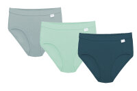 Linda Loom Damen 3-er Set Hüft Midi Slip Bunt Uni...