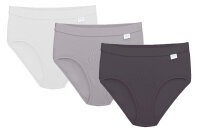 Linda Loom Damen 3-er Set Hüft Midi Slip Bunt Uni...