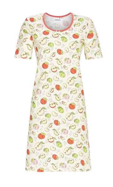 Ringella Damen Nachthemd Kurzarm Bunt Apfelprint  -52