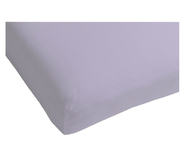 HnL Perkal Topper Spannbettlaken Lavendel 90x200 cm
