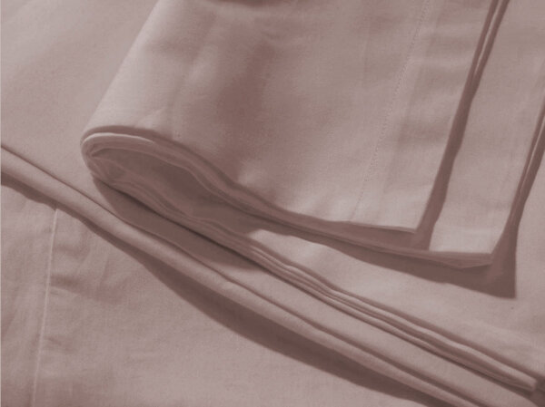 HnL Bettlaken Mako Satin zum Auflegen 160x290 cm Misty Rose