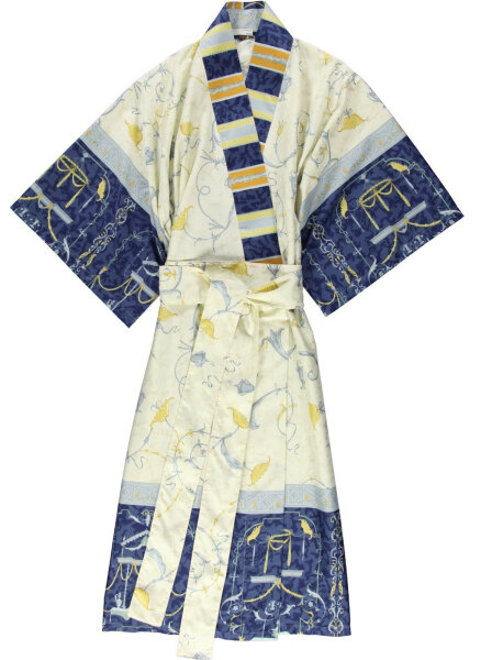 Bassetti Damen Kimono Oplontis V9 Blau