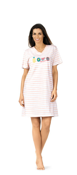 Comtessa Nachthemd Damen kurzer Arm Apricot