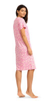 Comtessa Damen Nachthemd Kurzarm Knopfleiste Soft-Rosa