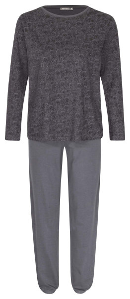 Moonline Damen Schlafanzug Sabella Anthrazit Gr. M