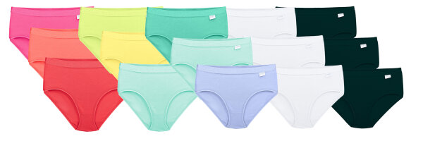 Linda Loom Damen 3-er Set Hüft Slip Bunt Uni