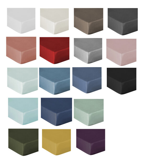 Heckett Lane Mako Satin Spannbettlaken alle Größen