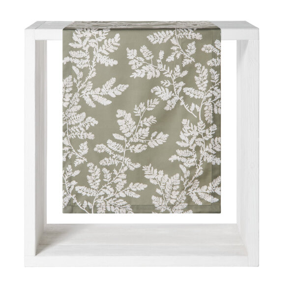 Proflax Mitteldecke Tischdecke Farn Oliv