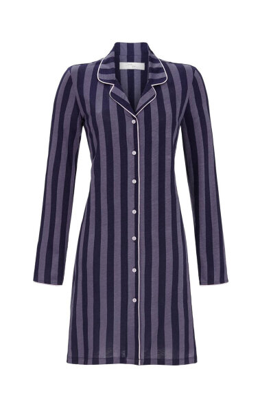 Ringella Cherie Line Damen Nachthemd Night Langer Arm Knopfleiste